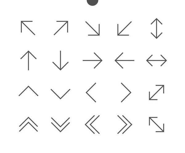 Iconos de línea delgada de píxeles de IU — Vector de stock