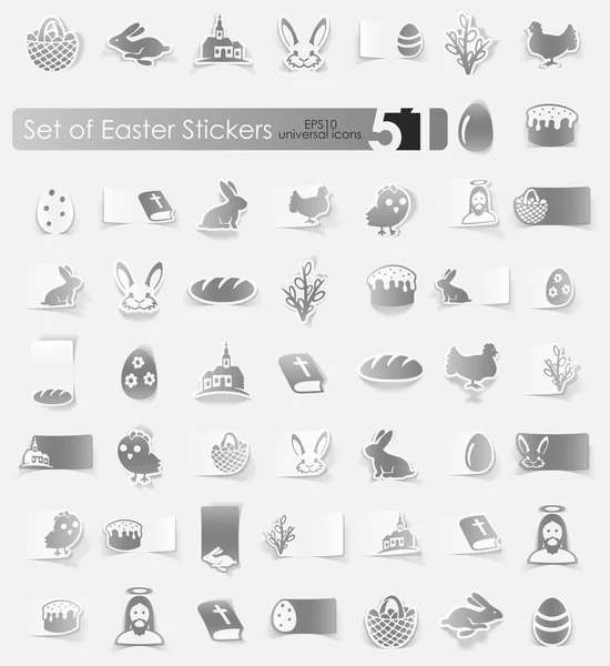 Set of easter stickers — Stock Vector