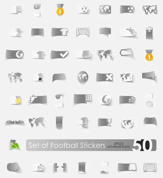Set van voetbal stickers — Stockvector