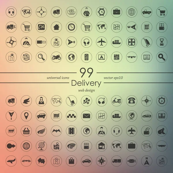 Set of delivery icons — Stock Vector