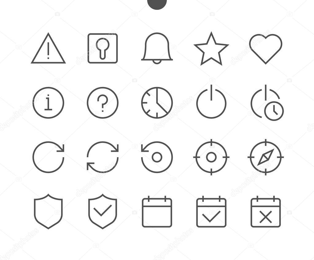 UI Pixel Thin Line Icons  