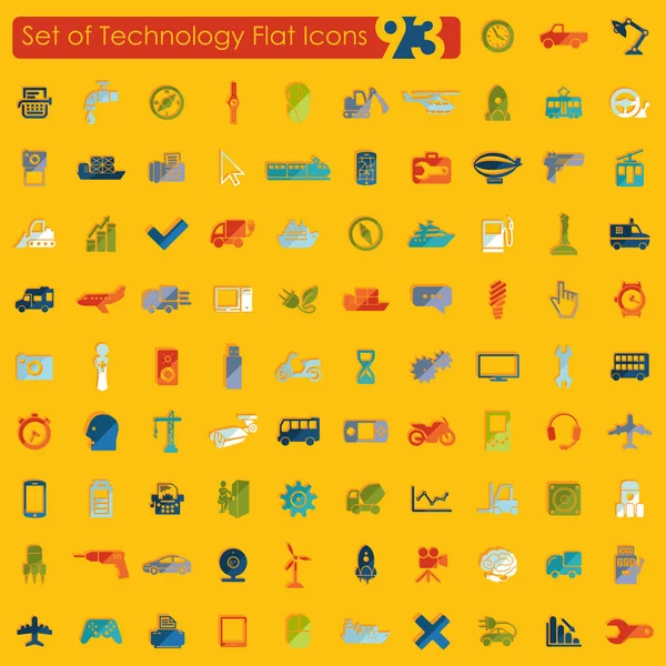 Set of technology icons — Stock Vector