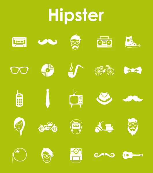 Set of hipster simple icons — Stock Vector