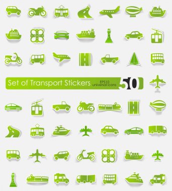 Taşıma çıkartmaları kümesi