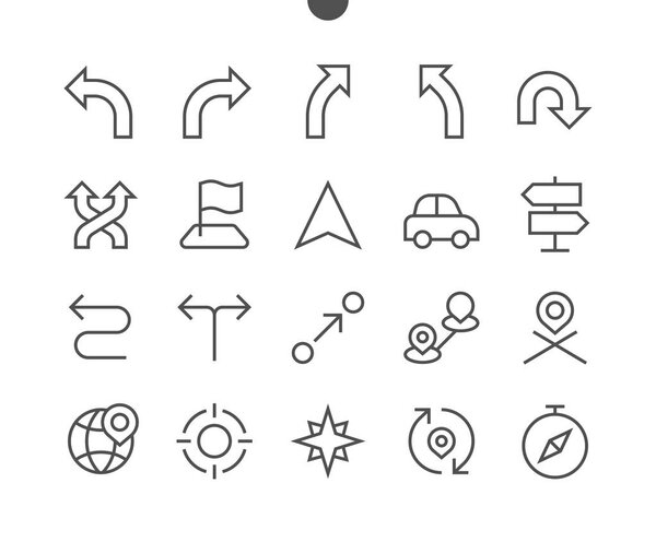 Navigation Thin Line Icons