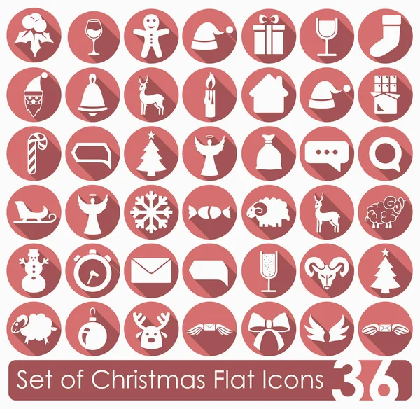 Conjunto de iconos de Navidad — Vector de stock