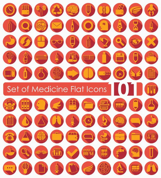 Conjunto de iconos de medicina — Vector de stock