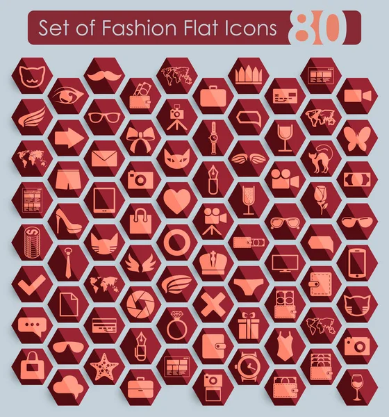 Set of fashion icons — Stock Vector