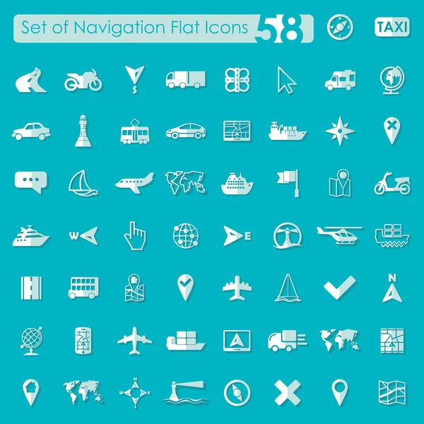 Set van navigatie pictogrammen — Stockvector