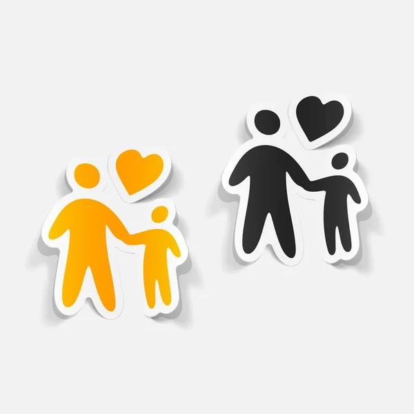 Elemento de diseño realista: familia — Vector de stock