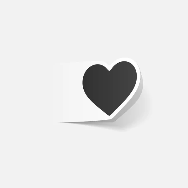 Elemento de diseño realista: corazón — Vector de stock