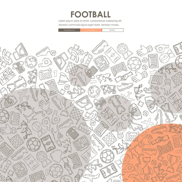 Futbol Web sitesi şablon tasarımı — Stok Vektör