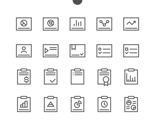 Set of Report Icons — Stock Vector