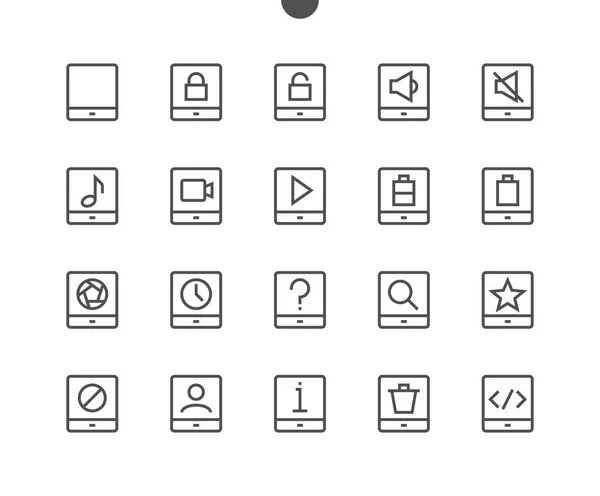 Ensemble d'icônes de tablette — Image vectorielle