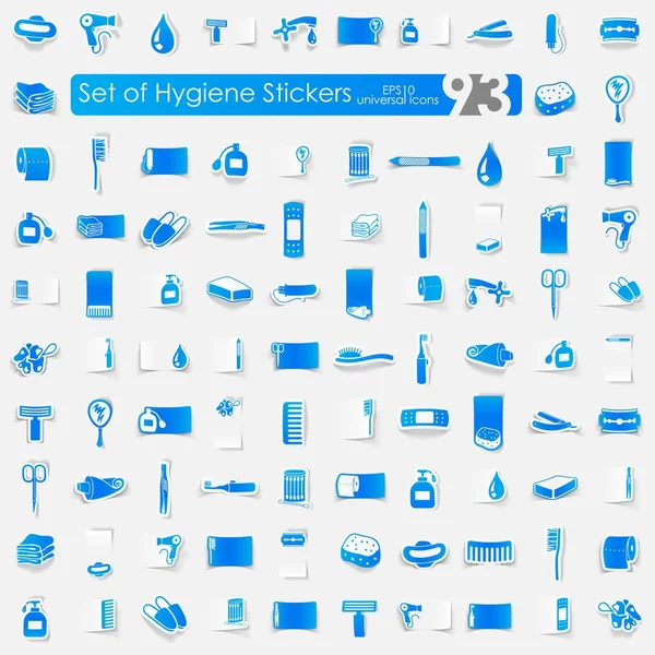 Set van hygiëne stickers — Stockvector