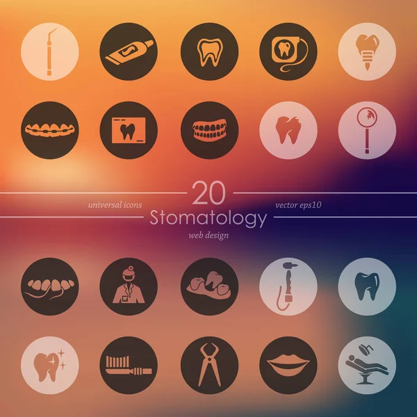 Set of stomatology icons — Stock Vector