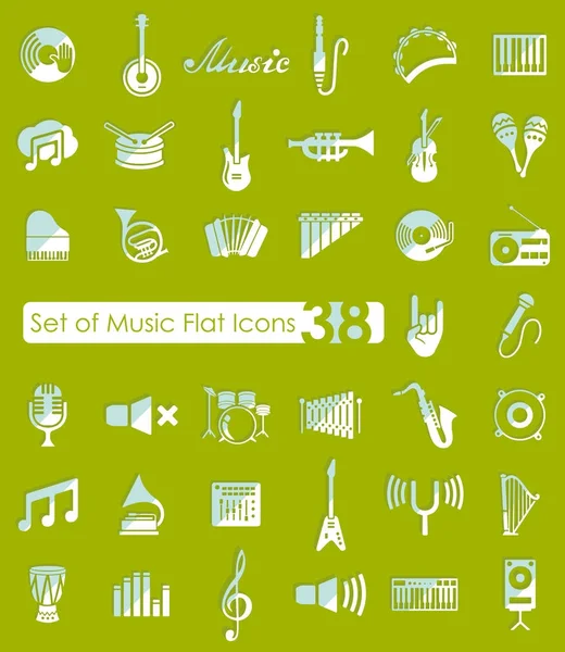 Conjunto de iconos musicales — Archivo Imágenes Vectoriales