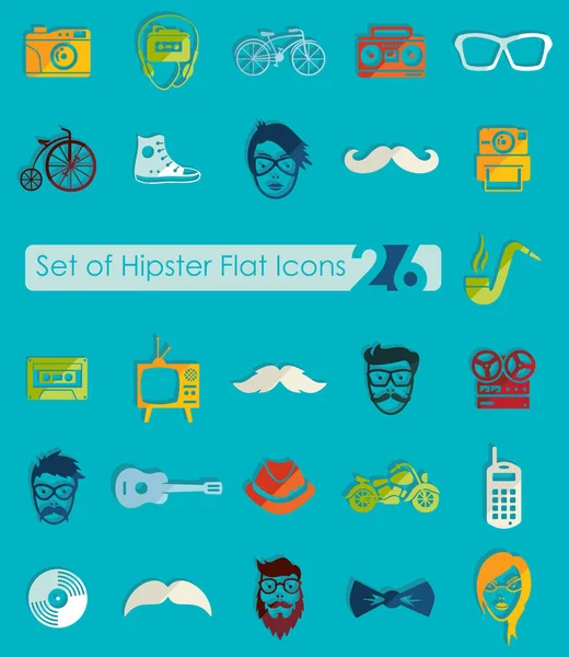 Σύνολο εικονιδίων hipster — Διανυσματικό Αρχείο