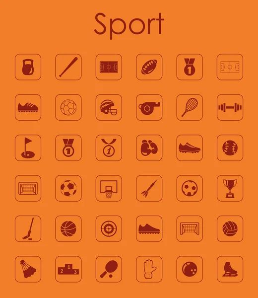 スポーツ シンプルなアイコンのセット — ストックベクタ