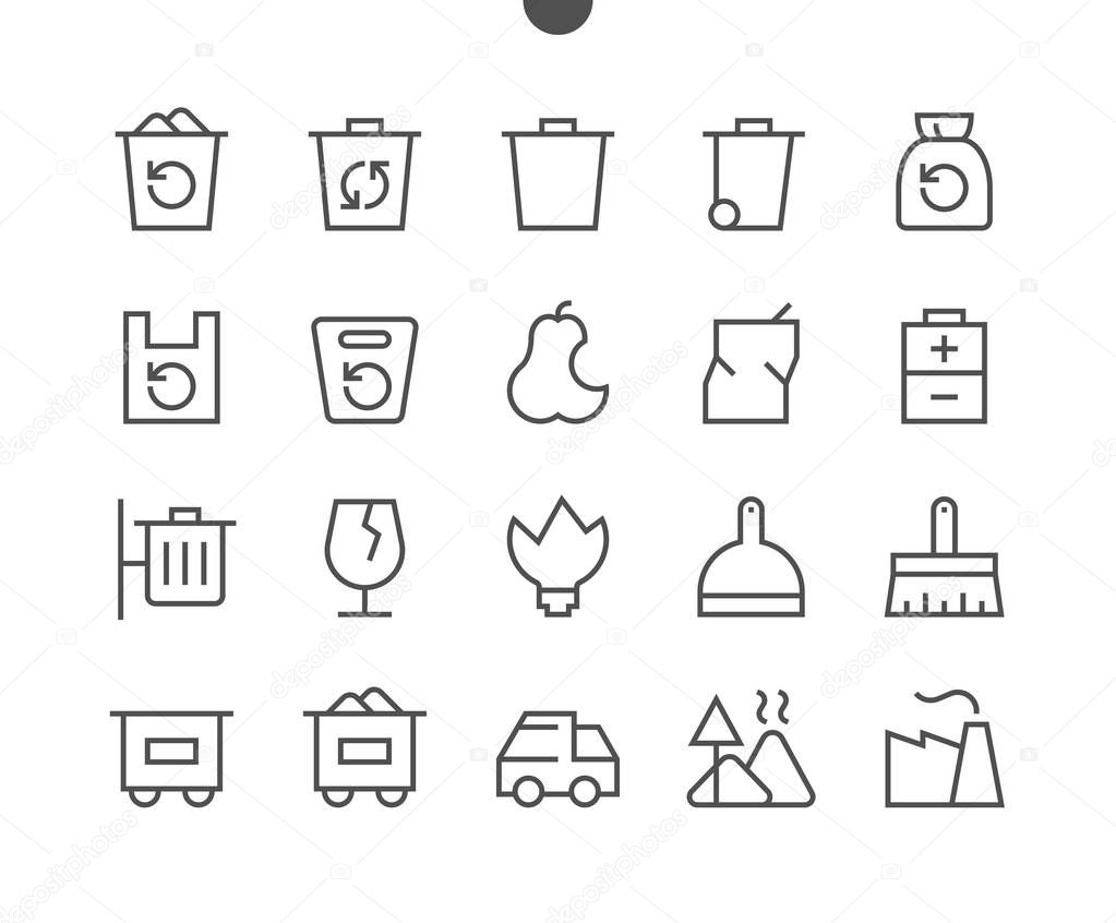 Set of Garbage Icons