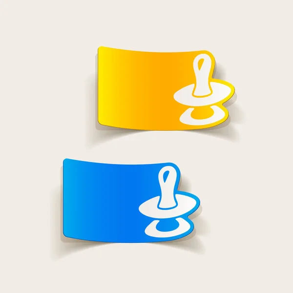 Stickers ontwerpen fopspenen — Stockvector