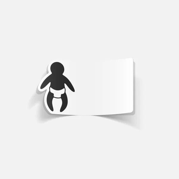 Diseño de etiqueta engomada bebé — Archivo Imágenes Vectoriales