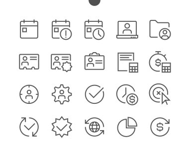 İş hattı simgeler, vektör çizim