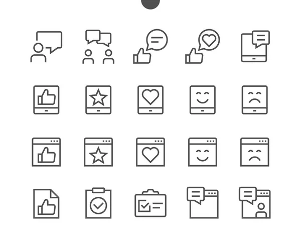 Emotions Line Icons Vector Illustration — Stock Vector