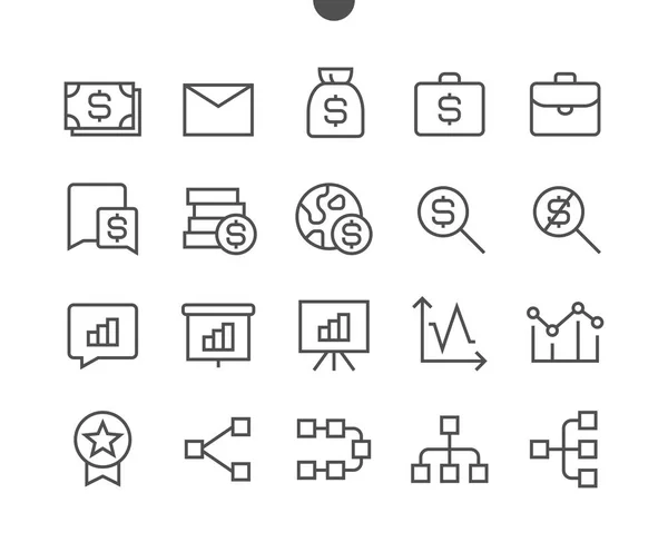 Obchodní Linie Ikony Vektorové Ilustrace — Stockový vektor