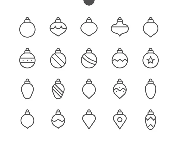 Christmas Balls Icons Vector Illustration — Stock Vector