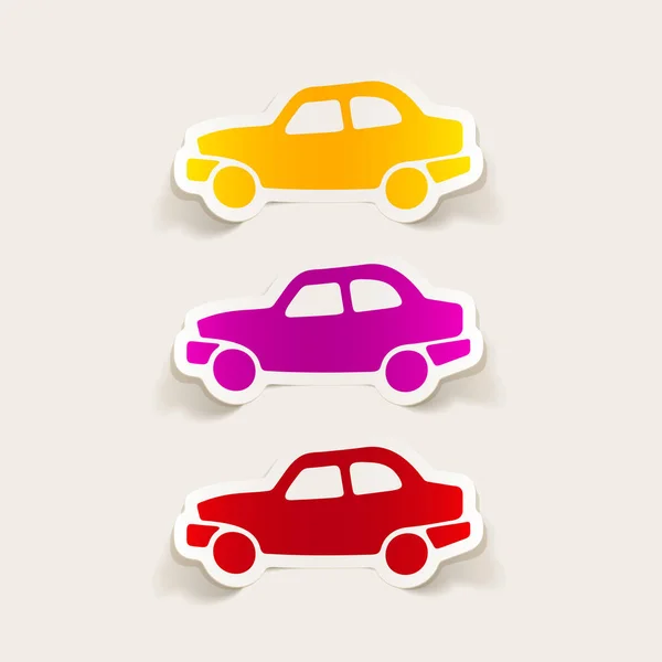 Car Icons Set Colorful Vector Illustration — Stock Vector