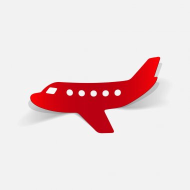 Kırmızı uçak imza izole üzerinde beyaz arka plan