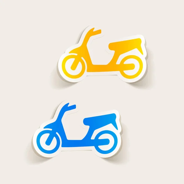 Scooters Amarillos Azules Aislados Sobre Fondo Blanco — Archivo Imágenes Vectoriales