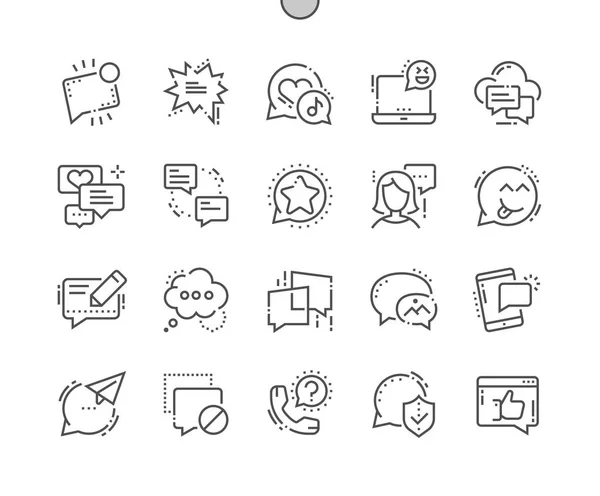 Иконки Тонкой Линии Pixel Perfect Vector Icons Grid Веб Графики — стоковый вектор