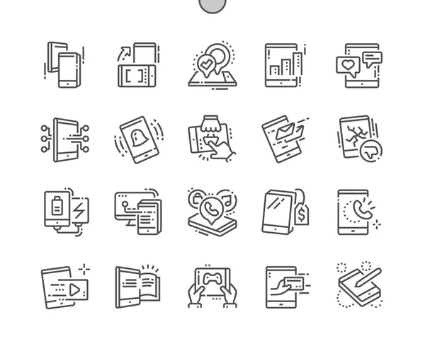 Iconos Gráficos Tecnología Ilustración Vectorial — Archivo Imágenes Vectoriales