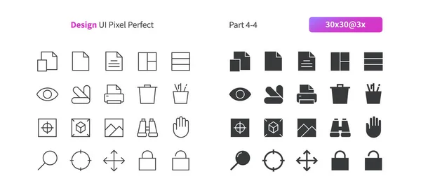 Grafisk Design Pixel Perfekt Välskrivna Vektor Tunn Linje Och Solid — Stock vektor