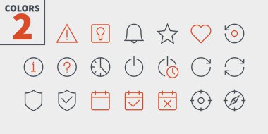 Web grafikleri ve Apps ile düzenlenebilir kontur ayarları simgeler.