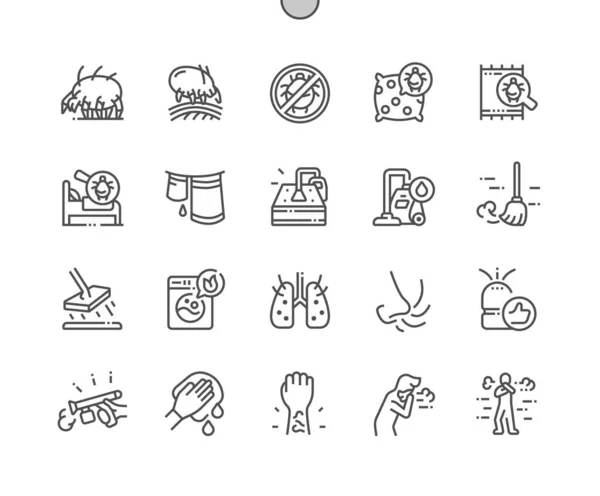Dust mites Well-crafted Pixel Perfect Vector Thin Line Icons 30 2x Grid for Web Graphics and Apps. Simple Minimal Pictogram — ストックベクタ