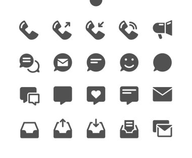 İletişim v1 UI Pixel Mükemmel Yapılandırılmış Vektör Katı Simgeler 48x48 Web Grafikleri ve Uygulamaları için Hazır. Basit Asgari Resim Grafiği