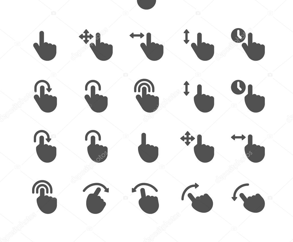 Gesture v1 UI Pixel Perfect Well-crafted Vector Solid Icons 48x48 Ready for 24x24 Grid for Web Graphics and Apps. Simple Minimal Pictogram