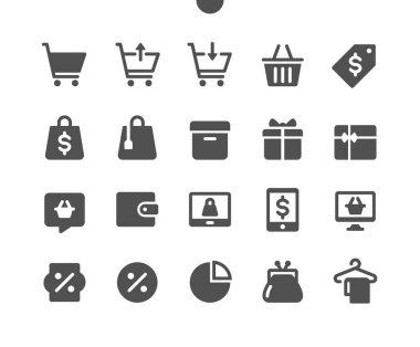 Alışveriş v2 Ui Pixel Mükemmel Yapılandırılmış Vektör Katı Simgeleri 48x48 Web Grafikleri ve Uygulamaları için Hazır. Basit Asgari Resim Grafiği