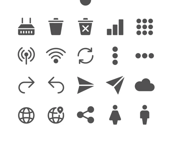 4 Kommunikation v3 ui Pixel perfekt durchdachte Vektor-Solid-Icons 48x48 bereit für 24x24 Raster für Web-Grafiken und Apps. einfaches minimales Piktogramm — Stockvektor