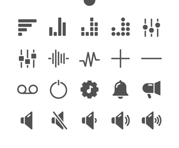 9 Ses Videosu v2 Ui Pixel Mükemmel Yapılandırılmış Vektör Katı Simgeleri 48x48 Web Grafikleri ve Uygulamaları için Hazır. Basit Asgari Resim Grafiği — Stok Vektör