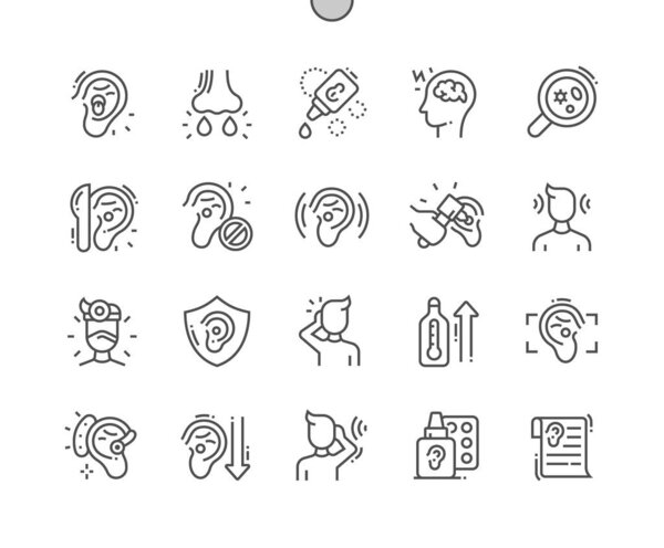 Otitis Well-crafted Pixel Perfect Vector Thin Line Icons 30 2x Grid for Web Graphics and Apps. Simple Minimal Pictogram