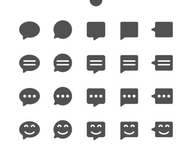 İletiler v1 Ui Pixel Mükemmel Yapılandırılmış Vektör Katı Simgeler 48x48 Web Grafikleri ve Uygulamaları için 24x24 Izgara Hazır. Basit Asgari Resim Grafiği