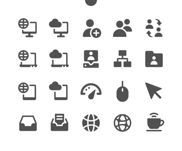 Network v4 UI Pixel Perfect Well-crafted Vector Solid Icons 48x48 Ready for 24x24 Grid for Web Graphics and Apps. Simple Minimal Pictogram — 스톡 벡터