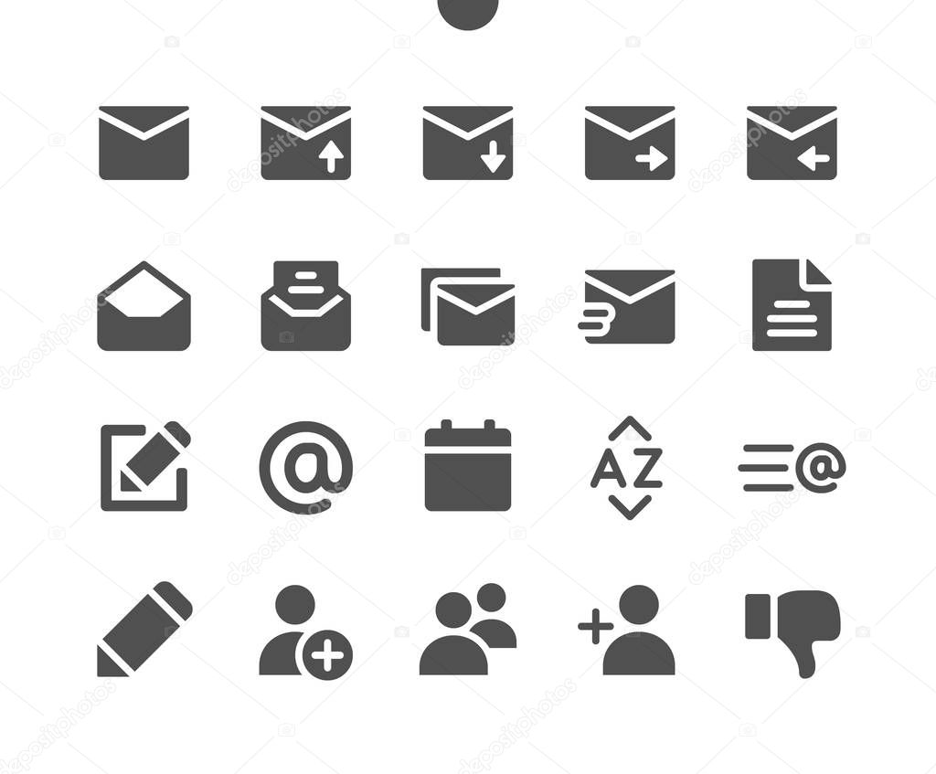 Email v5 UI Pixel Perfect Well-crafted Vector Solid Icons 48x48 Ready for 24x24 Grid for Web Graphics and Apps. Simple Minimal Pictogram