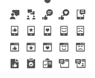 Duygular v5 Ui Piksel Mükemmel Yapılandırılmış Vektör Katı Simgeler 48x48 Web Grafikleri ve Uygulamaları için Hazır. Basit Asgari Resim Grafiği
