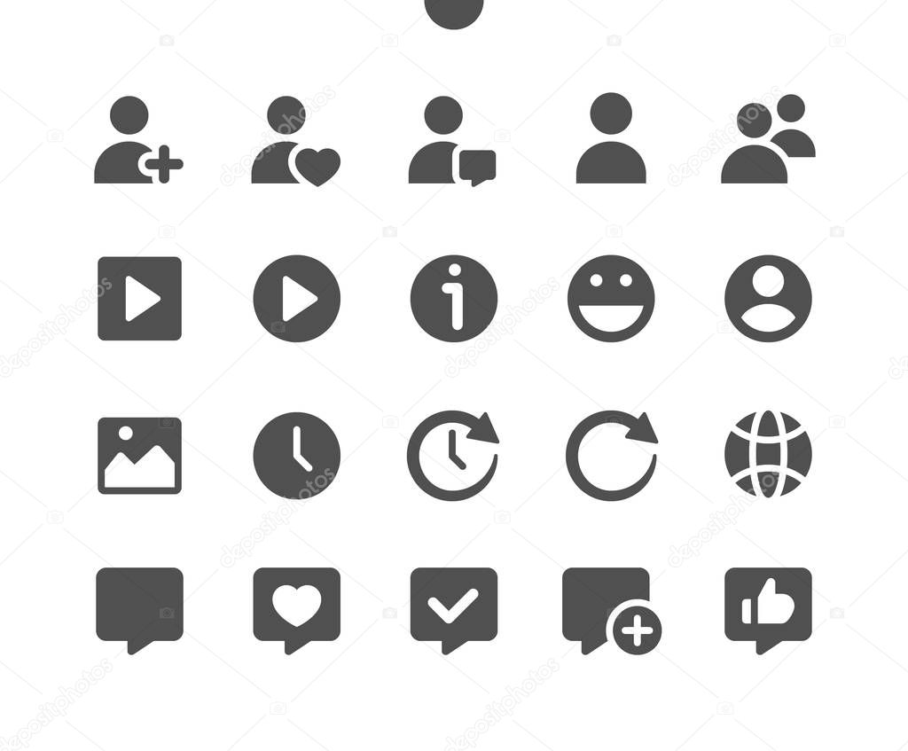 Social Icons v1 UI Pixel Perfect Well-crafted Vector Solid Icons 48x48 Ready for 24x24 Grid for Web Graphics and Apps. Simple Minimal Pictogram