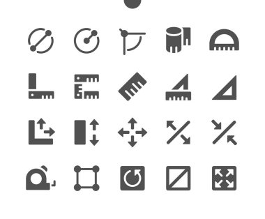Measure UI Pixel Perfect Well-crafted Vector Solid Icons 48x48 Ready for 24x24 Grid for Web Graphics and Apps. Simple Minimal Pictogram clipart